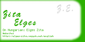 zita elges business card